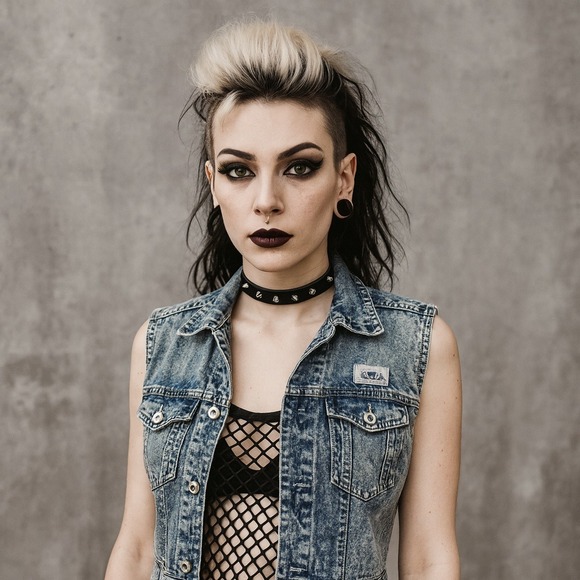 Vintage 80s Acid Wash Cropped Denim Vest Sleeveless Jean Jacket USA Made Size 34 - Picture 1 of 6